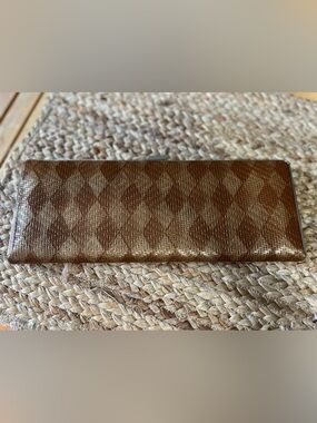 Woven Clutch in Warm Brown